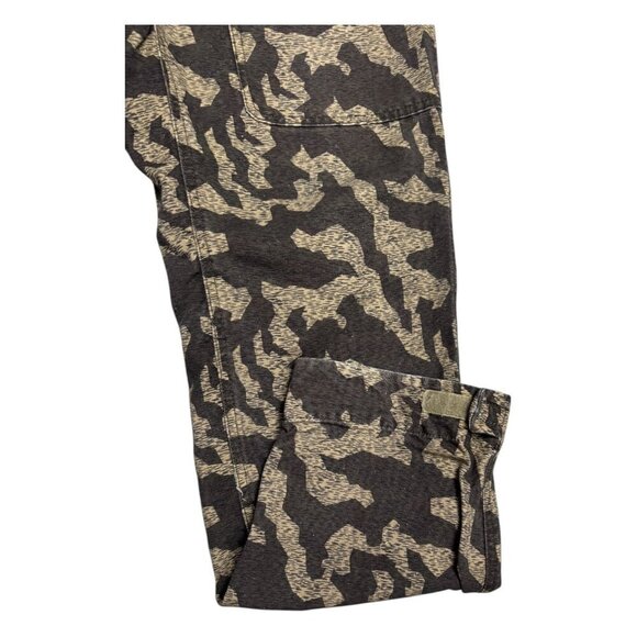 ARMY CAMO Retro Baggy Streetwear Casual Khaki Cargo Pants Mens 34x32 - Picture 6 of 6